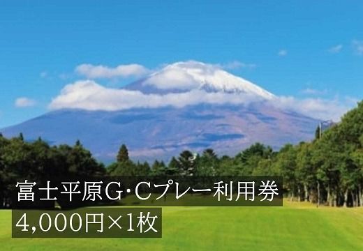 C26富士平原Ｇ・Ｃプレー利用券　１枚