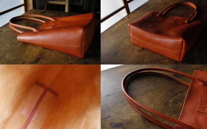 本革 手縫い の トートバッグ work0002
