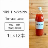 【2026年産】ミニトマト ジュース (北海道 仁木町産 ミニトマト[エコスイート]100%) 1L×12本 無塩・無糖・保存料無添加【栽培期間中 農薬・化学肥料不使用 】 野菜飲料 ジュース トマト [Farm Watanabe]