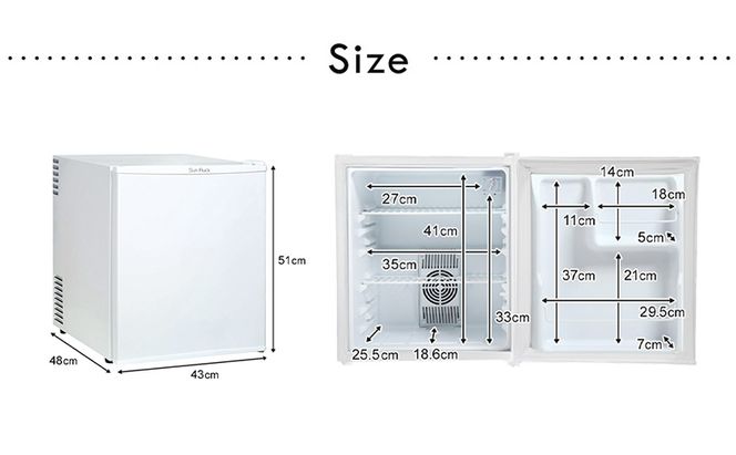 1ドア冷蔵庫 右開き 冷蔵庫 小型 霜取り不要 静音 48L 一人暮らし 低
