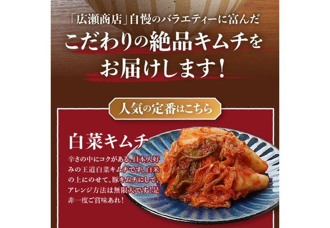 キムチバラエティーセット (お試しセット 定番人気3種類)  キムチ お試しセット 白菜キムチ カクテキ オイキムチ 小分け 人気 山梨 富士吉田