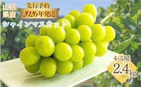 【2026年先行予約】　シャインマスカット約2.4kg（4~5房） FB042