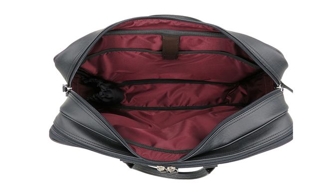 ワイドビジネスバッグ ブラック ( No.5026-01 ) / ビジネスバッグ 豊岡 職人手作り B4サイズ対応 大容量 出張 一泊二日 2層式 肩当て付きショルダーベルト 底鋲 日本製 メンズ レディース バッグ かばん 鞄 黒 紺 木和田株式会社