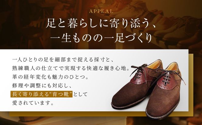 舶来カーフ内羽根ストレートチップ【舶来革靴レザーフルオーダーメイド竜田靴一人ひとりに合わせた足型（木型orプラスチック）あなただけの靴何十年大阪府門真市】 272230_BE010