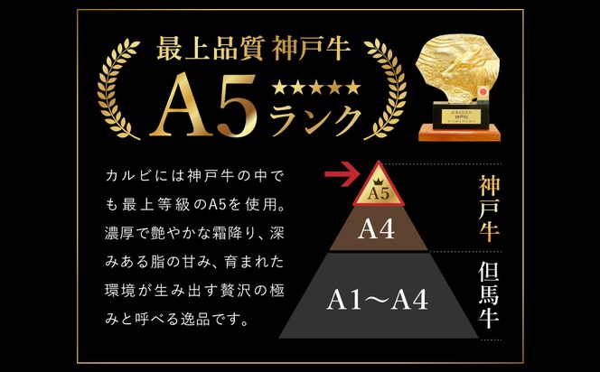 贅沢な脂香る A5ランク 神戸牛 カルビ焼肉 800g（200g×4パック）/  A5ランク 牛カルビ 小分け 牛肉 焼肉 カルビ バラ 肉 ばら肉 焼き肉 密着包装 霜降り バーベキュー 冷凍 国産牛 ブランド牛 黒毛和牛 神戸ビーフ 化粧箱入り ギフト【帝神志方ミート】【12/21までの受注分年内発送】