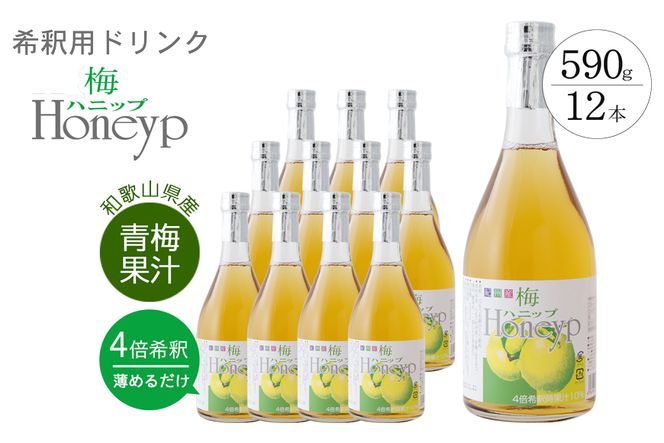 希釈用梅ドリンク　梅ハニップ　12本セット【prm014B】