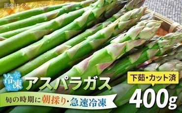 アスパラガス 400g 冷凍 カット済み 旬の時期に急速冷凍 【福岡県糸島産】 糸島市 / オーガニックナガミツファーム 野菜 アスパラ [AGE040]