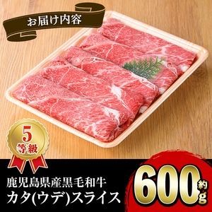 黒毛和牛カタ(ウデ)スライス(約600g)国産 牛肉 赤身 カタ肉 肩肉 ウデ肉 スライス肉 ウデスライス 薄切り しゃくし すき焼き すきやき しゃぶしゃぶ おかず 個包装 冷凍配送【スターゼン】akn042-02
