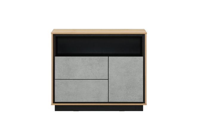 キャビネット 棚 収納 リビングキャビネット LVCM-795 アイリスオーヤマ ナチュラル／モルタル チェスト サイドボード モダン タンス 棚 収納 コンパクト 可動棚 モルタル調 コンクリート調 シンプル 木目調 おしゃれ 新生活