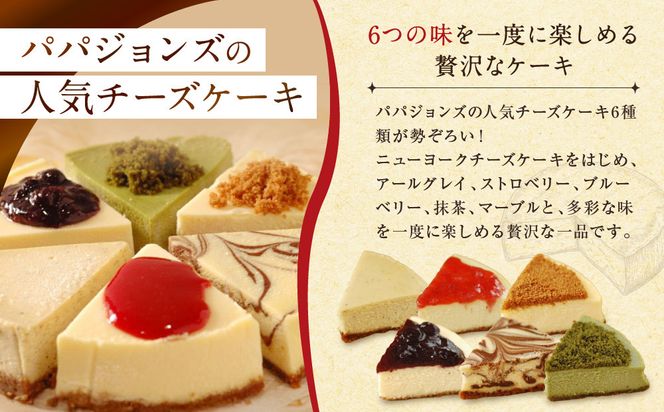 【パパジョンズ】6ベストチーズケーキ［ 京都 スイーツ チーズ ケーキ おいしい 人気 おすすめ お菓子 洋菓子 お取り寄せ 通販 送料無料 ふるさと納税 ］ 261009_A-FJ002