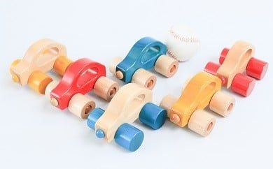 日本製!!｢優しい木の玩具 ミニミニカー｣ 2個  D-595