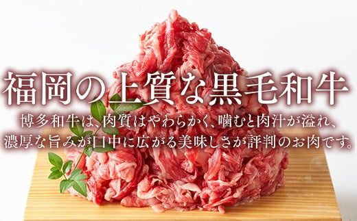博多和牛 切り落とし 500g [MEAT PLUS 福岡県 宇美町 um40azp010005] 牛肉 切落し 肉 肩肉 バラ肉 和牛