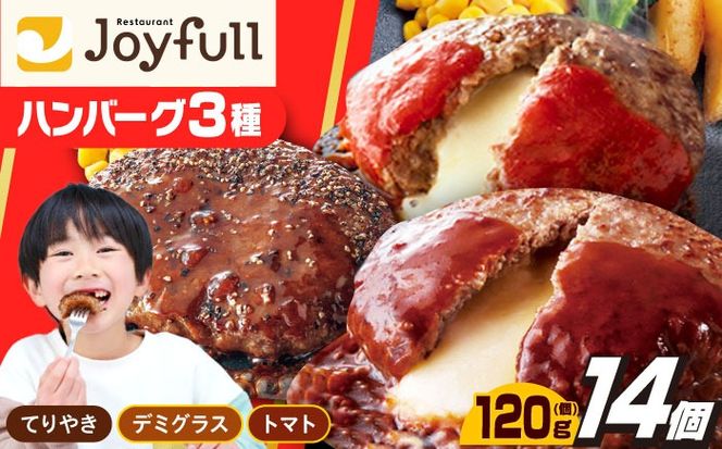 【人気No.1！】ジョイフル ハンバーグ スペシャル 詰め合わせ 3種 14個 セット《築上町》【株式会社　ジョイフル】 [ABAA001]