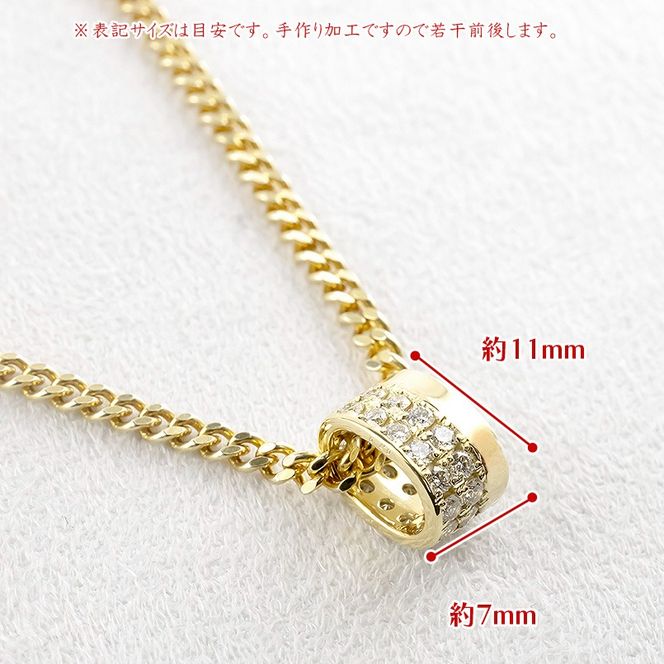ペンダントトップ メンズ 18金 K18 リングペンダント ダイヤモンド 大ぶり 幅広 ネックレス チャーム ダイヤ 0.70カラット ゴールド イエローゴールドk18 18k 250717bd400dy SWAA361-yg