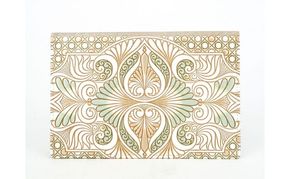 ケース パーソナルホルダー ロカイユ ペールカーキ 文庫屋大関 ポーチ 通帳ケース 通帳入れ カードケース パスケース  通帳 収納 収納ポーチ 本革 革 皮革 雑貨 おしゃれ 日本製 東京