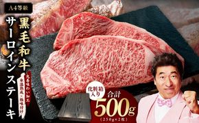 mrz0266 【A4ランク】黒毛和牛 サーロインステーキ 500g 化粧箱入り【氷温熟成×極味付け 250g×2 牛肉 ギフト プレゼント 贈り物】