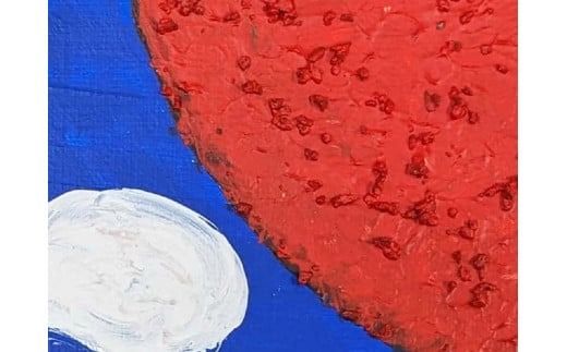 富士山溶岩パワーアート「白雲に黄金富士と太陽C」