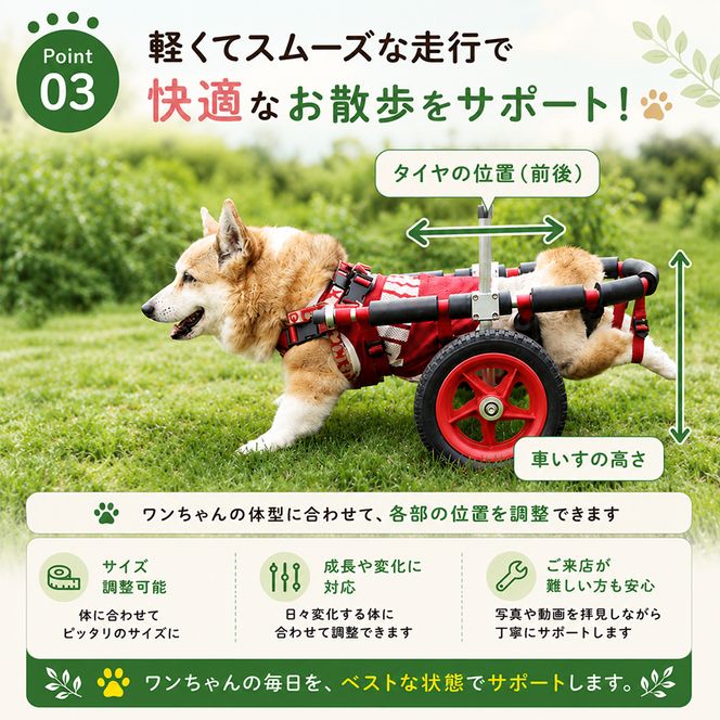 中型犬用三輪車椅子（背丈33～65cm　体重22キロ以下） 【!寄附前に事業者へ相談必要!】 雑貨 日用品 