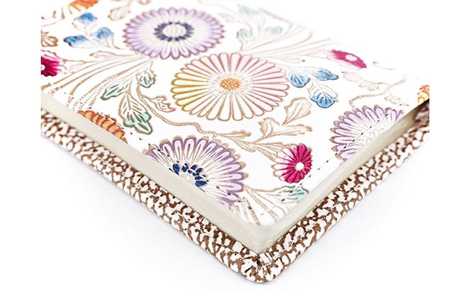 【文庫屋大関】箱まち小銭入れ　更紗菊【皮革工芸品】 ファッション小物 財布 民芸品 