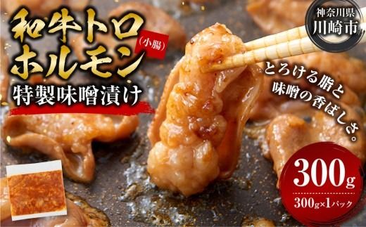 トロホルモン 味噌漬け 300g プリプリ 小分け 使いやすい 味付き 調理便利 野菜炒め ホルモン炒め 訳あり 不揃い 和牛 小腸 冷凍 配送時期が選べる 個包装 冷凍保存 アウトドア キャンプ おすすめ 人気