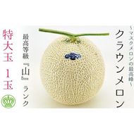 クラウンメロン（山級）特大玉  １玉　ギフト箱入り 
