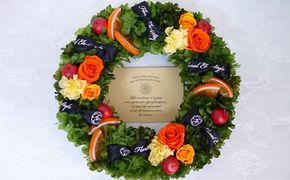 グリーンリース【プリザーブドフラワー】 民芸品 工芸品 植物 