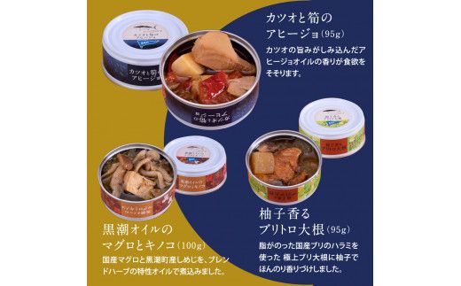 RHT021　グルメ缶詰6缶セット〈黒潮町共通返礼品〉防災 故郷納税 缶詰 食べくらべ 詰め合わせ 魚 国産《7大アレルゲン不使用・完全専用ライン・衛生管理》