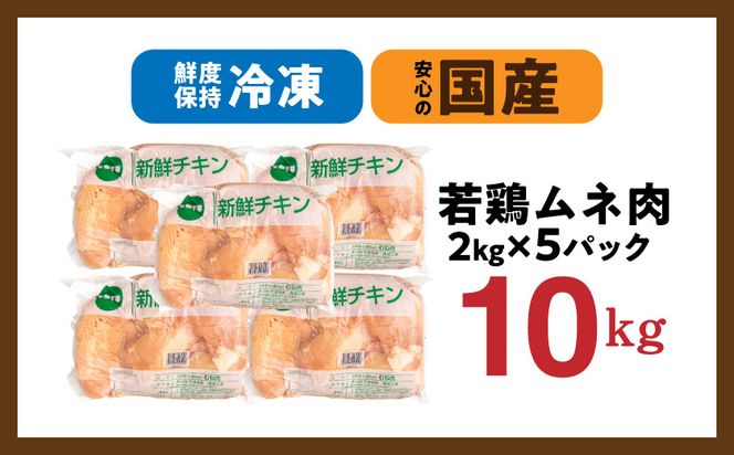 【業務用】国産若鶏ムネ肉10kg_18-15-010-10kg