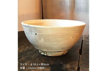 【 アイボリー シリーズ 】 麺鉢 5個 セット糸島市 / うつわと手仕事の店 研　器 陶器 食器 手作り クラフト [ARD022]