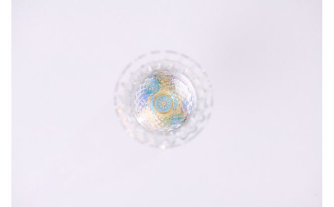 ペア冷酒グラス（格子）令和金花詰 172111_CY6002