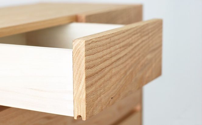 ハイチェスト 木製 オーク材 幅88×奥行43×高さ109 cm チェスト 5段 タンス 収納棚 棚 秋山木工 秋山木工株式会社 国産 静岡県 藤枝市