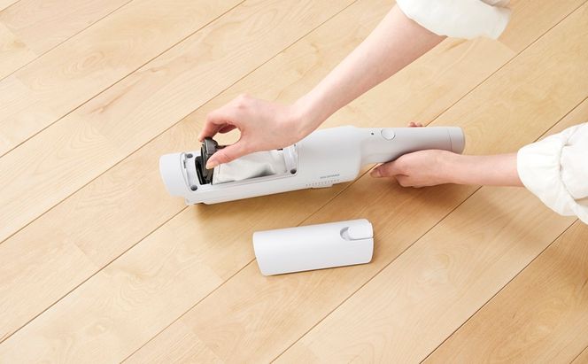 充電式紙パックハンディクリーナー HBD-31-WH クラウドグレー 掃除機 コードレス 充電式ハンディクリーナー アイリスオーヤマ ホワイト クリーナー 軽量 スタンド 軽い 充電スタンド 充電式 吸引力 カーペット パワフル ほこり感知 家電 おすすめ