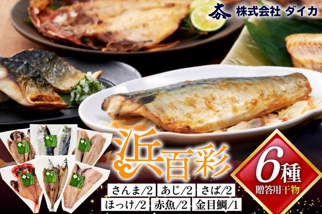干物 【浜百彩】6種11枚 [気仙沼市物産振興協会 宮城県 気仙沼市 20565260] 詰め合わせ 魚 さんま ほっけ あじ さば