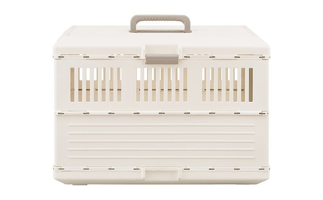 ペットキャリー 折りたたみ FC-670 アイボリー アイリスオーヤマ 犬 猫 ケージ ハードキャリー 折り畳み キャリーバッグ キャリーケース プラスチック お出かけ 帰省 旅行 病院 通院 移動 