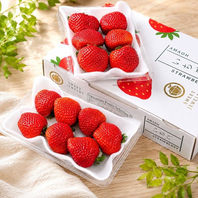 あまおう イチゴ 2パック（1パック約250g) 化粧箱