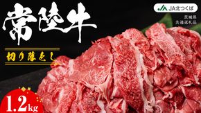 【 JA北つくば 】 常陸牛 切り落とし 1.2kg ブランド牛 銘柄牛 A5 A4 牛肉 牛 和牛 お肉 にく 切落し 焼肉 バーベキュー ギフト 贈答 贈り物 茨城県共通返礼品 [AE043ci]