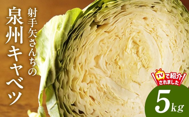G3684 【スピード発送】泉州キャベツ 5kg 2～5玉 射手矢農園 訳あり サイズ不揃い【家計応援 新鮮 野菜 やさい 高評価 数量限定 TVで紹介！】