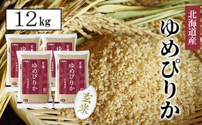 【CF】ホクレンゆめぴりか 玄米12kg（3kg×4） お米 