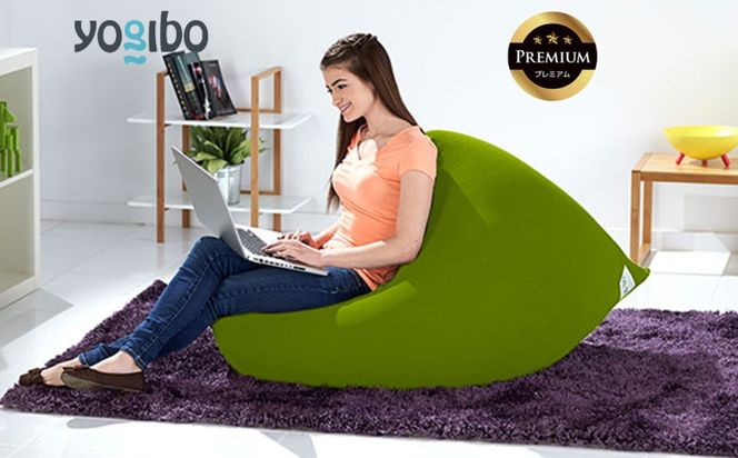 Yogibo Mini Premium（ヨギボー ミニ プレミアム）＜ライムグリーン＞【ビーズクッション ビーズ 座椅子 椅子 クッション ビーズソファー ビーズソファ 新生活 プレゼント インテリア 家具 ベッド ゲーム】-[G774-14]