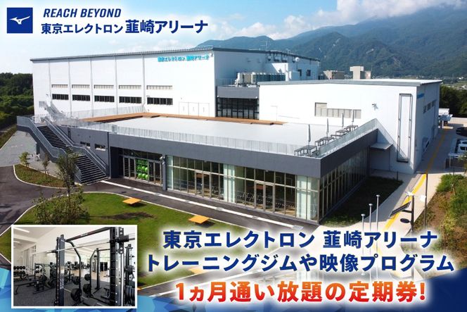 東京エレクトロン 韮崎アリーナ トレーニングジム＆映像レッスン1ヵ月定期券 1枚 [美津濃株式会社 山梨県 韮崎市 20745310] ジム 定期券 トレーニング 韮崎 スタジオ 利用券 スポーツジム チケット 体験
