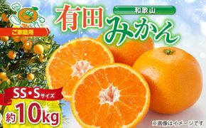 【2026年先行予約】有田みかん 訳あり 家庭用  約10kg (SS、Sサイズ)  みかん 温州みかん フルーツ 柑橘 果物 果実 ジューシー 人気 国産 食べ物 和歌山県 湯浅町 送料無料_ZJ6098