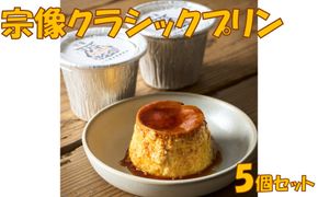 宗像クラシックプリン5個セット【タイガープリン】_HA2070 プリン かため 美味しい 福岡県宗像市 宗像市 福岡 宗像