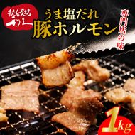 利久のやみつきホルモン 塩豚ホルモン1kg ホルモン 塩 豚 ごはんのお供 真空パック お土産 宮城 宮城県 岩沼市
