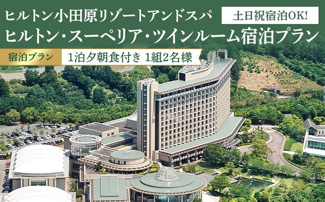 【チケット有効期限延長！】土日祝宿泊OK!　ヒルトン・スーペリア・ツインルーム宿泊プラン　1泊夕朝食付き＜1組2名様＞★オーシャンビュー！天然温泉大浴場、プール施設利用含む【 ツインルーム オーシャンビュー 土日祝宿泊OK 神奈川県 小田原市 】 142069_BG006
