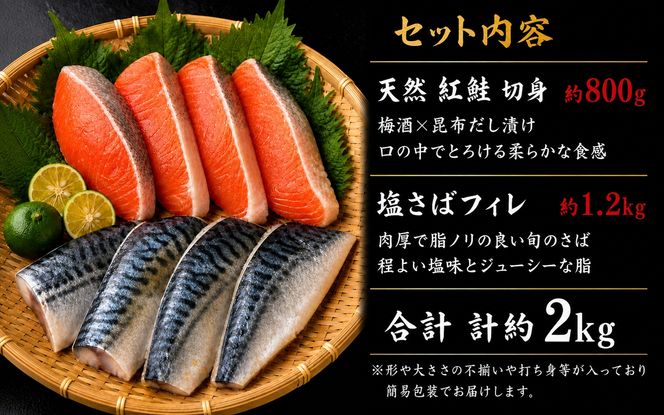 【全3回】大人気！ ご家庭用 塩さばフィレ＆紅鮭切身セットをたっぷりお届け定期便 / さば サバ 鯖 フィレ 鮭 サケ 切り身 切身 魚 海鮮 焼き魚 おかず 定期便【tkb356】