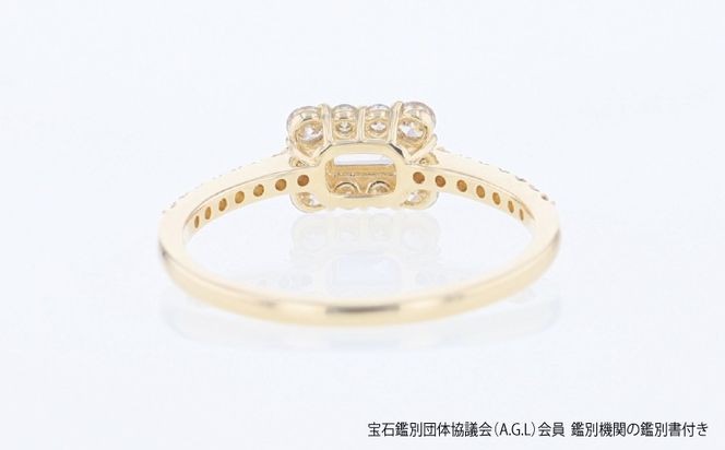 J096 アルカンシェル 18金YGダイヤリング（計 0.50c）