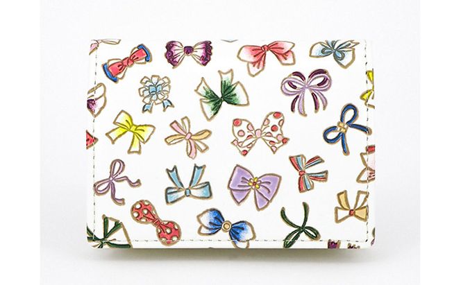 【文庫屋大関】箱まち小銭入れ　プチリボン【皮革工芸品】 ファッション小物 財布 民芸品 