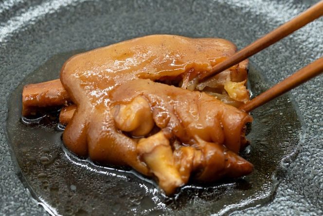 豚足 国産 とろ豚足 醤油味 140g 10個 [日本ハムマーケティング 宮崎県 日向市 452061418] 小分け とろとろ 煮込み おつまみ おかず 惣菜 ご飯のお供