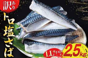訳あり トロ塩サバ フィレ LLサイズ 2.5kg ★フィレ1枚230g超え！[足利本店 宮城県 気仙沼市 20565620] 魚介類 魚 海鮮 鮮魚 サバ さば 鯖 サバフィレ サバフィーレ 鯖フィレ トロサバ 訳アリ わけあり 切り身 冷凍