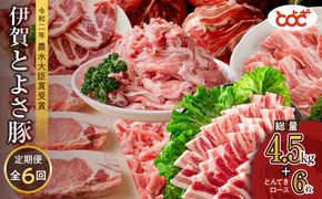 【定期便】農水大臣賞受賞　伊賀とよさ豚　年6回お届け 242161_FZ001